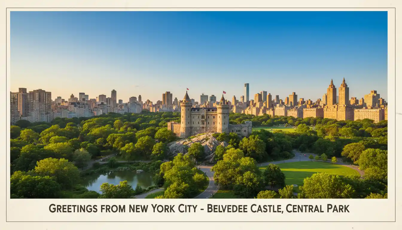 Belvedere Castle perched atop Vista Rock in Central Park.