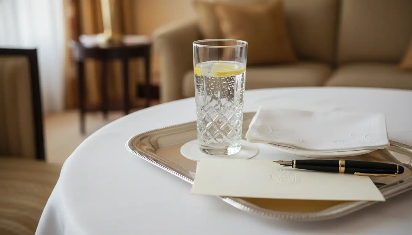 A personal butler providing service at the resort