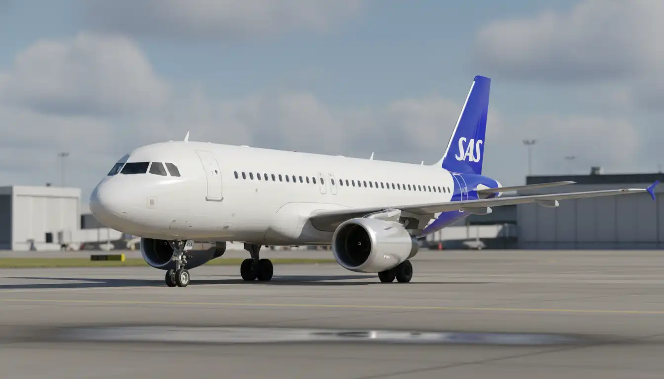 SAS Scandinavian Airlines Airbus A321 aircraft on the tarmac